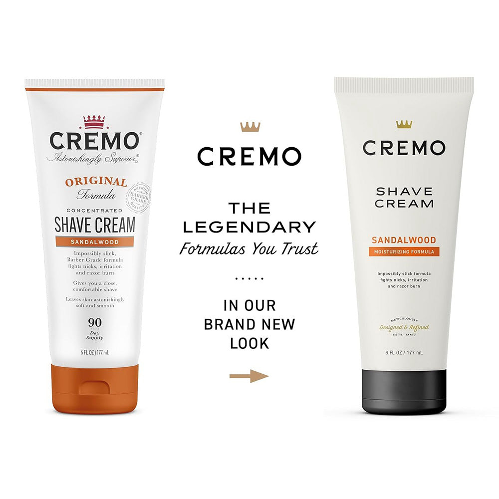 Cremo Soothes Skin Woodsy Scent Sandalwood Shave Cream 6Oz (177ml)