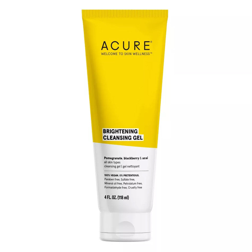 Acure Brilliantly Brightening Facial Cleansing Gel, 4 Oz