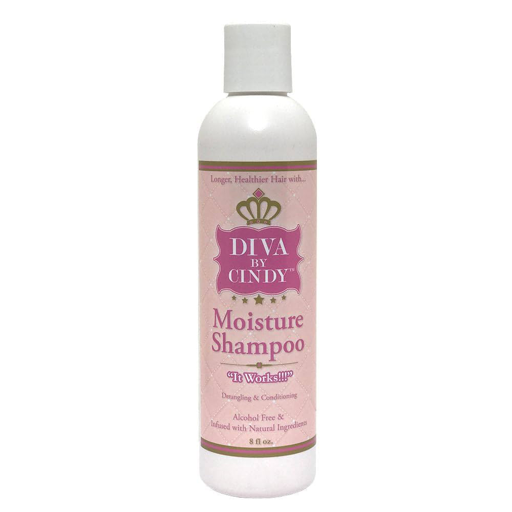 Diva By Cindy Moisture Shampoo for Detangling and Conditioning Hair 8Oz