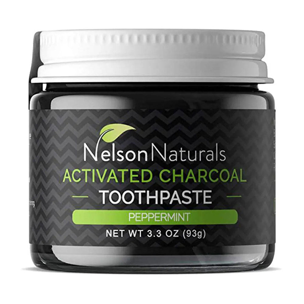 Nelson Naturals Activated Charcoal Toothpaste, Peppermint, 3.3 Oz
