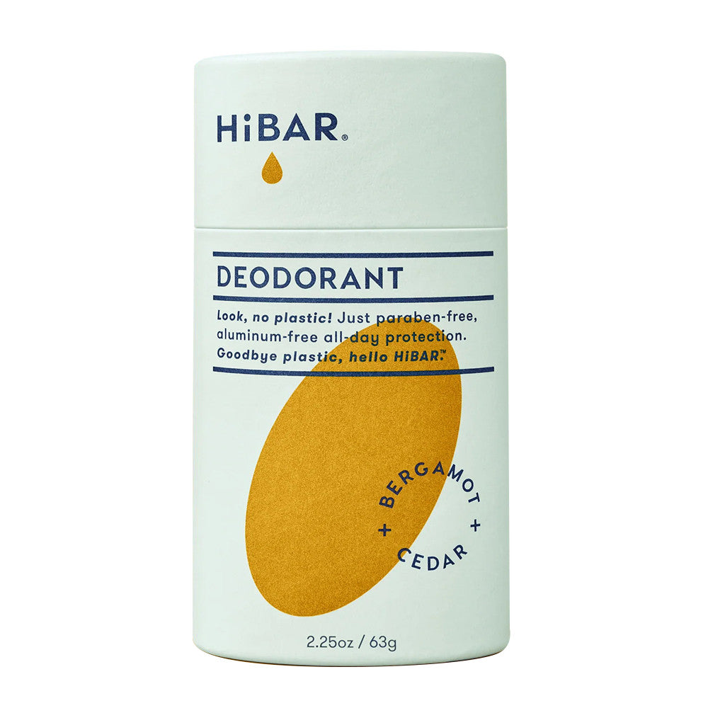 HiBar Bergamot and Cedar Solid Deodorant, 2.25 Oz