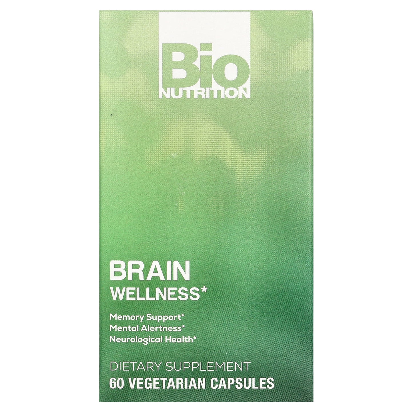 Bio Nutrition Brain Wellness Dietary Supplement Vegetarian Capsules 60Ea