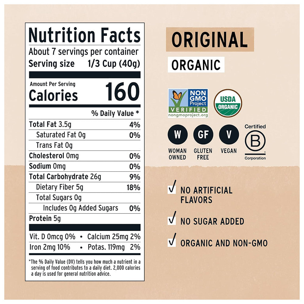 Purely Elizabeth Organic Superfood Oatmeal Original, 10 Oz