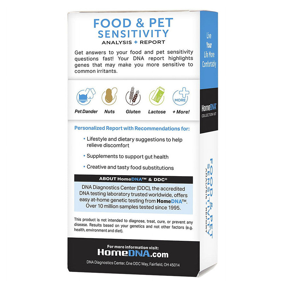 Home DNA Food and Pet Sensitivity Analysis and Report Collection Test Kit, 1 Ea