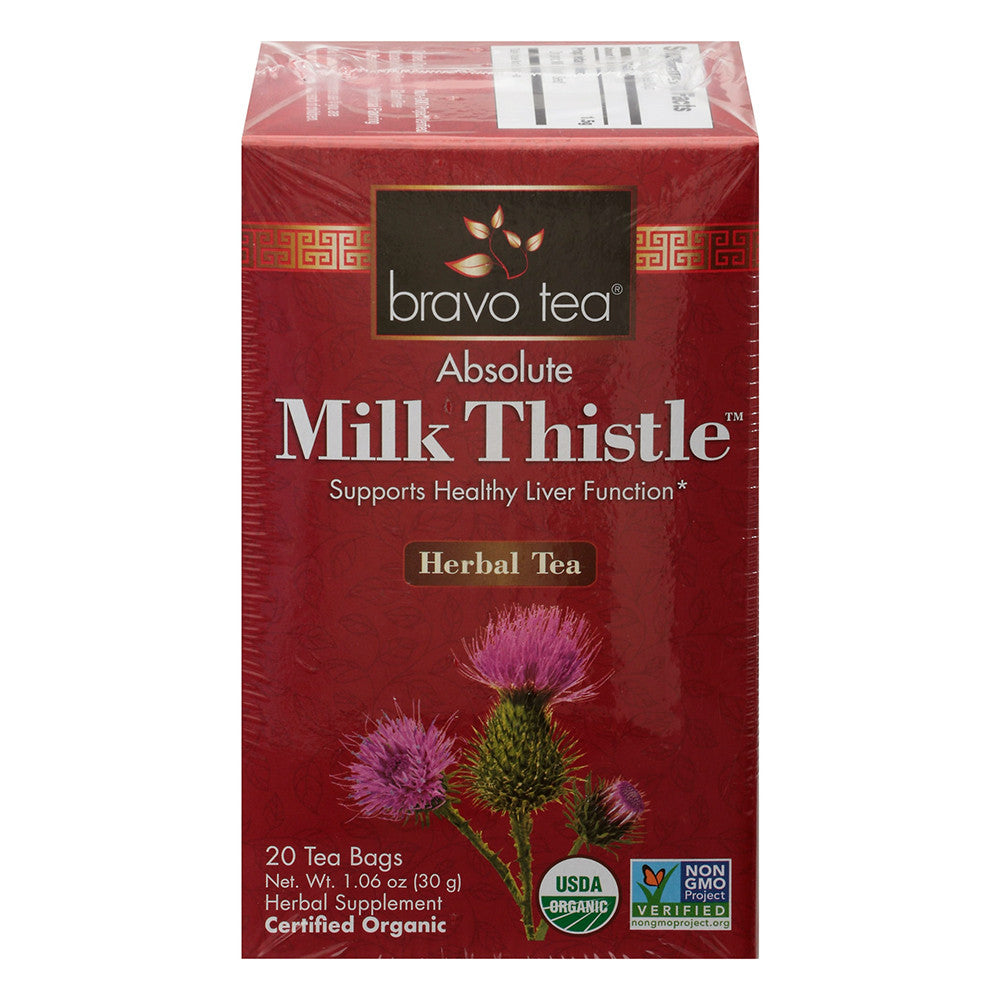 Bravo Teas Milk Thistle Tea Organic Tea Bags, 20 Count