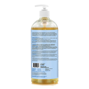 Dr. Natural Pure Castile Liquid Soap, Peppermint, 32 Oz