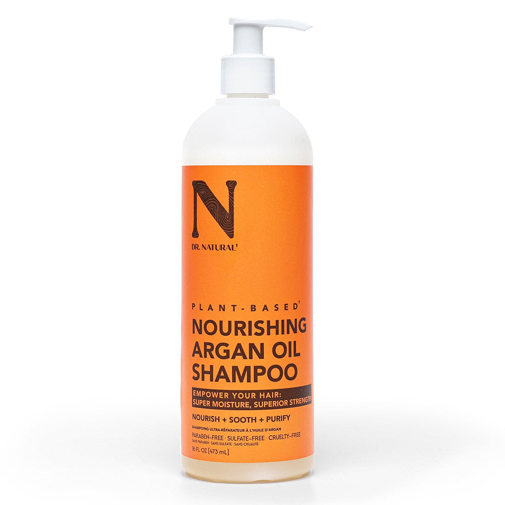 Dr. Natural Nourishes and Moisturizes Shampoo, Argan Oil, 16 Oz