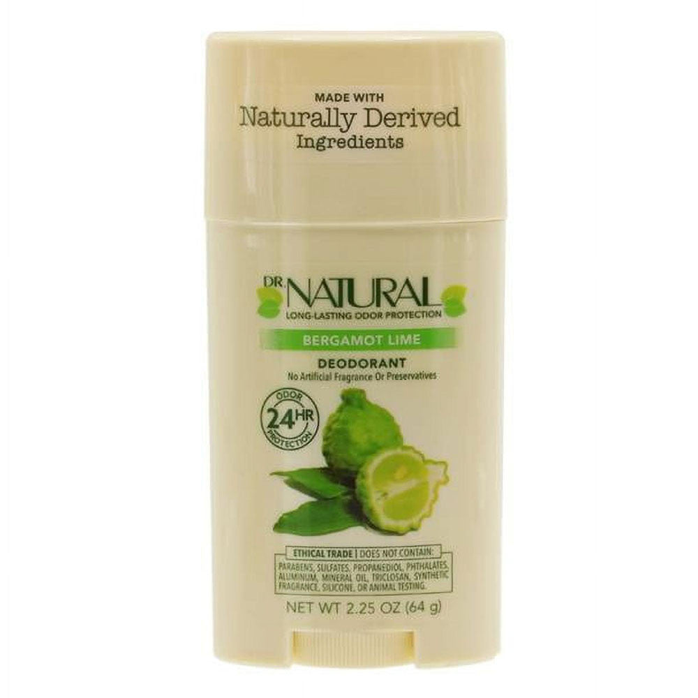 Dr. Natural Bergamot Lime Deodorant Stick, 2.25 Oz
