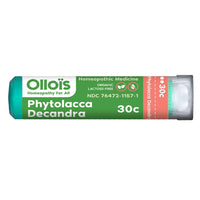Ollois Phytolacca Decandra 30c Organic Lactose Free Homeopathic Pellets, 80 Ea