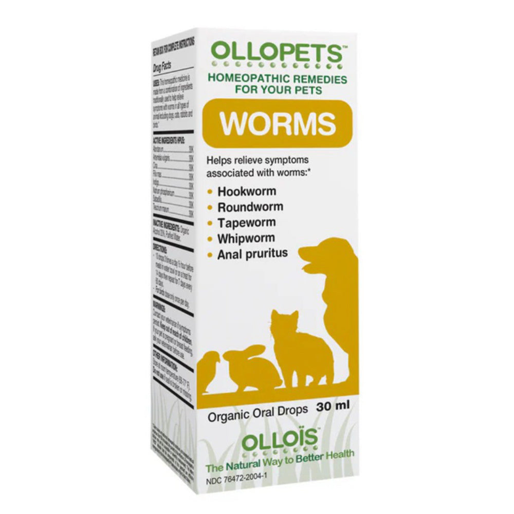 Ollois Ollopets Worms for Pet Worm Relief 1Oz (30ml)