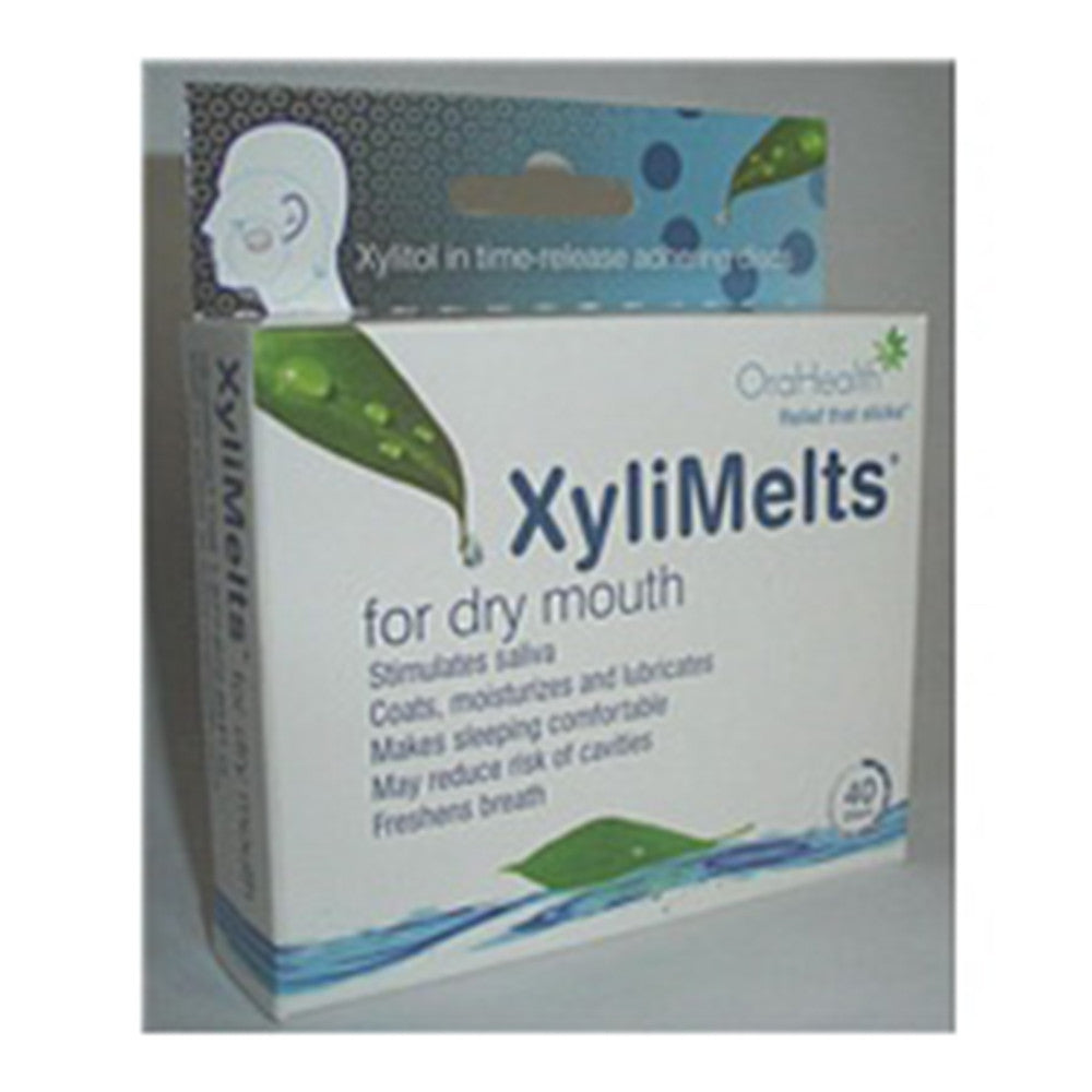 Oracoat Xlyimelts For Dry Mouth Adhering Discs, Mild Mint, 40 Ea