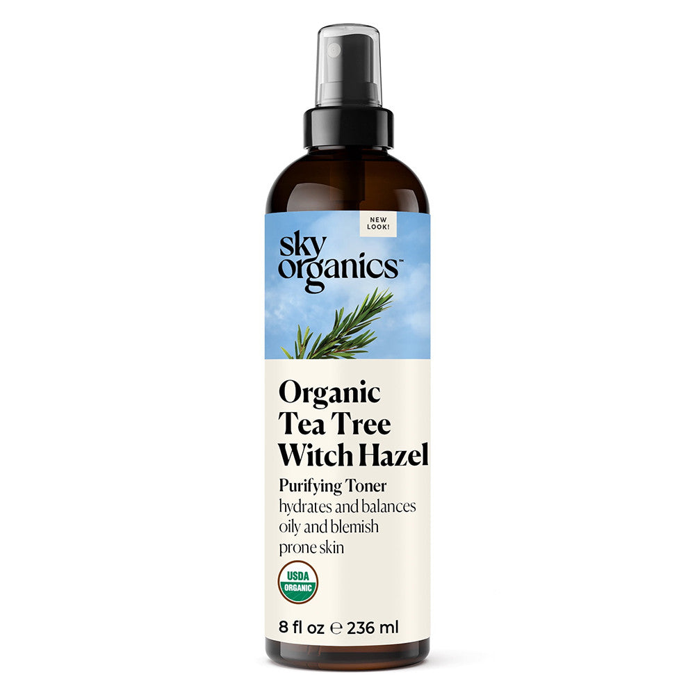 Sky Organics Organic Tea Tree Witch Hazel to Purifying Toner, 8 Oz