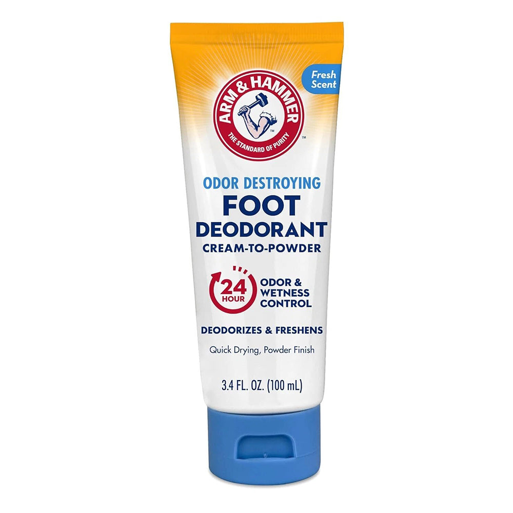 Arm and Hammer Foot Deodorant Cream-to-Powder Odor Control Talc-Free Quick-Dry Formula 3.4Oz (100ml)