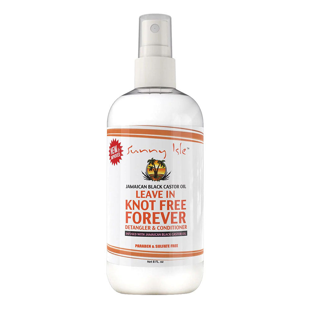 Sunny Isle Jamaican Black Castor Oil, Knot Free Forever Leave-In Detangler and Conditioner, 8 Oz