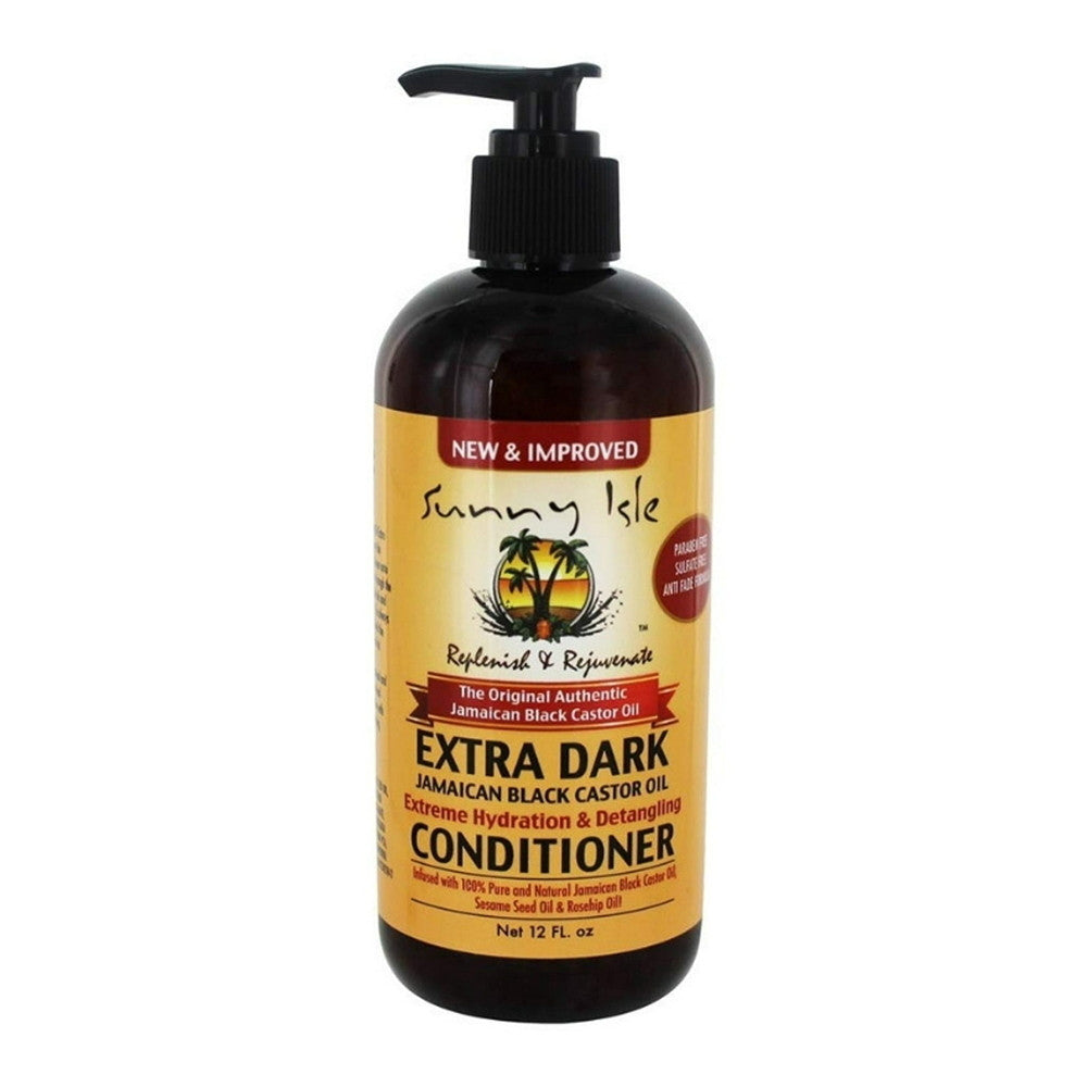 Sunny Isle Extra Dark Jamaican Black Castor Oil Detangling Conditioner, 12 Oz