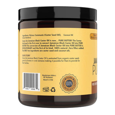 Sunny Isle Jamaican Black Castor Oil Pure Butter Coconut for Hair Growth, 8 Oz