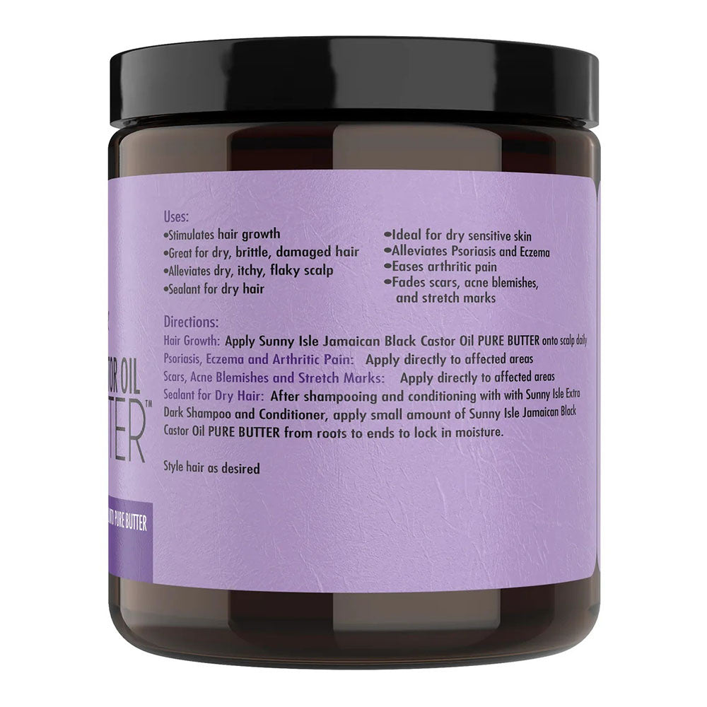 Sunny Isle Jamaican Black Castor Oil Pure Butter Lavender for Hair Growth, 8 Oz