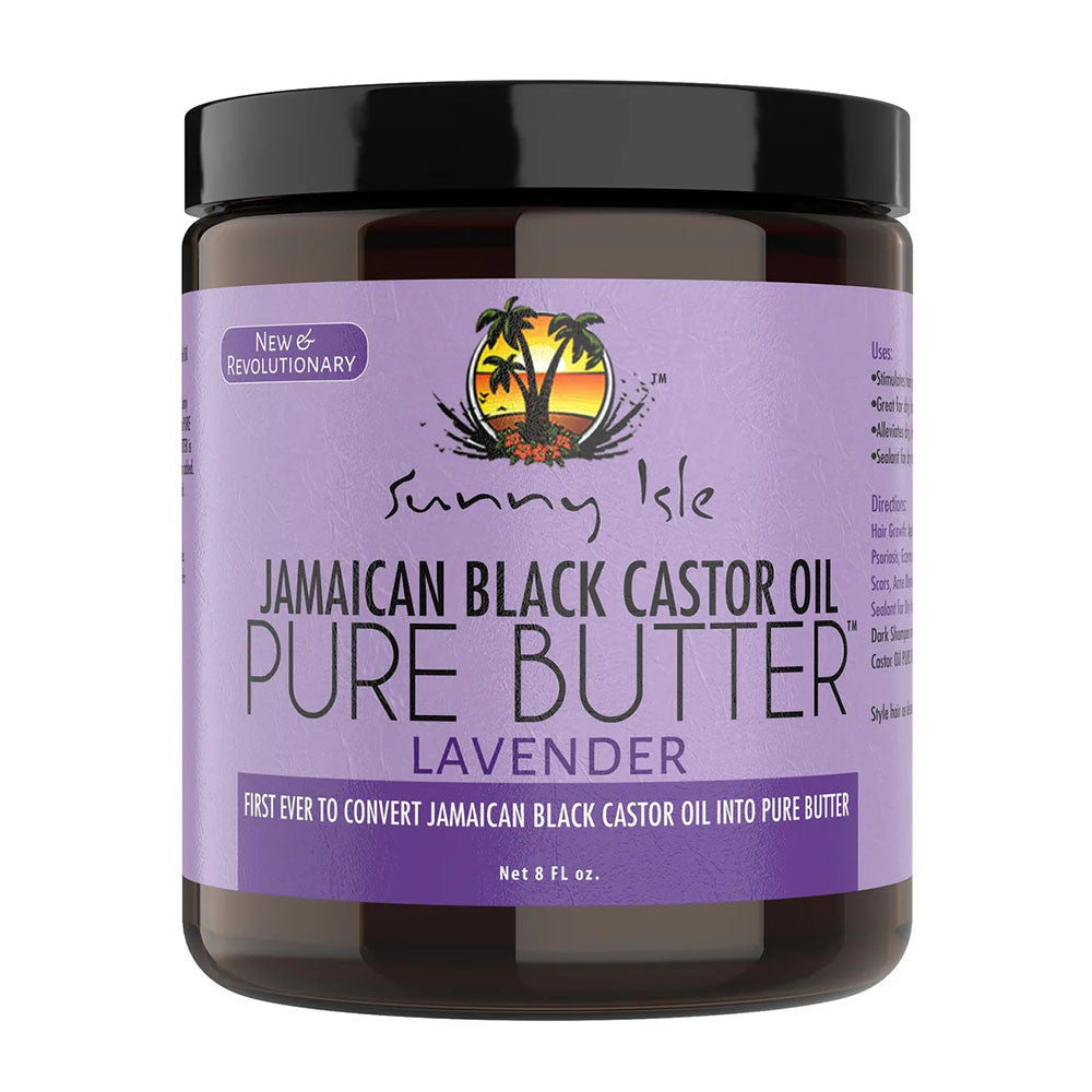Sunny Isle Jamaican Black Castor Oil Pure Butter Lavender for Hair Growth, 8 Oz