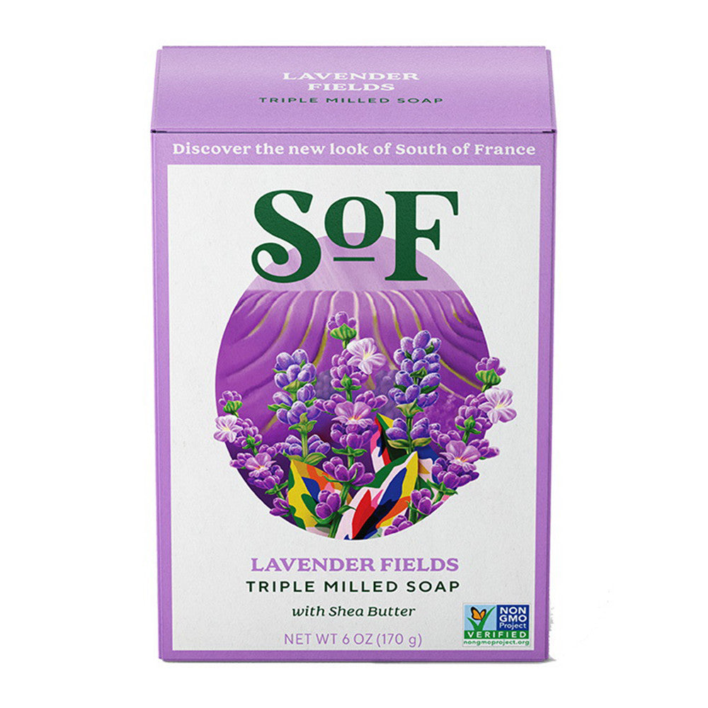 South of France Natural Lavender Fields Bar Soap, 6 Oz