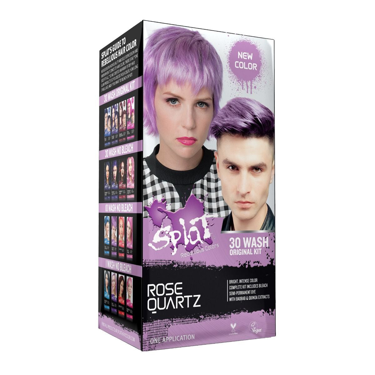 Splat Rebellious Colors 30 Wash Original Kit Hair Color Rose Quartz, 6 Oz
