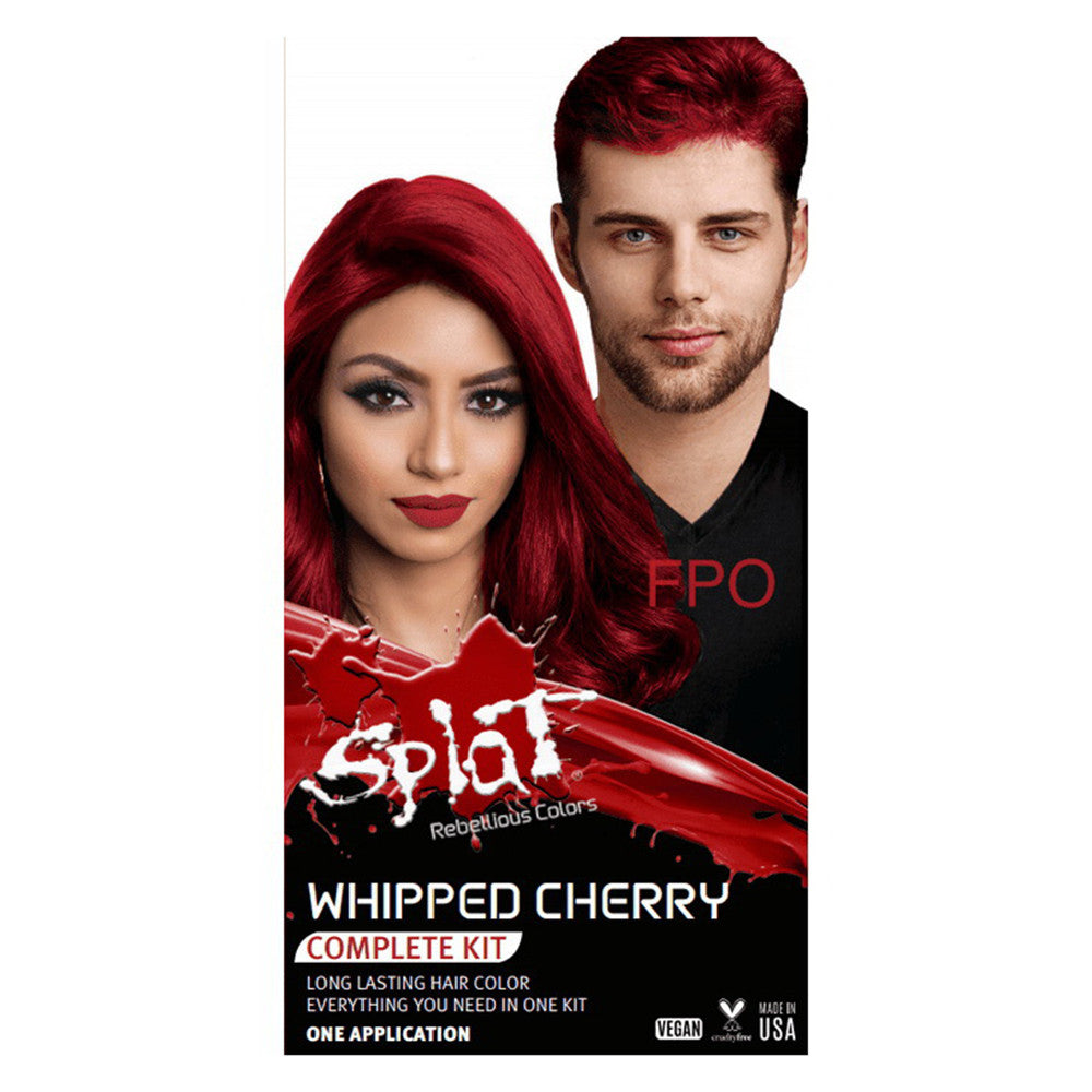 Splat Original Semi Permanent Hair Dye with Bleach Complete Kit, Whipped Cherry, 1 Ea