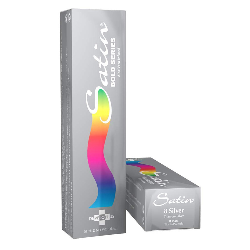 Satin Bold Long Lasting Color 8 Titanium Silver 3Oz (90ml)