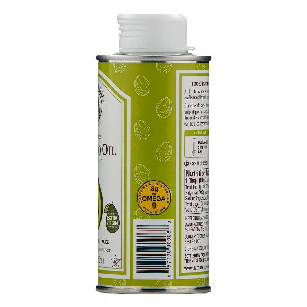 La Tourangelle Delicate Avocado Oil for Cooking, Skin and Hair, 8.45 Oz