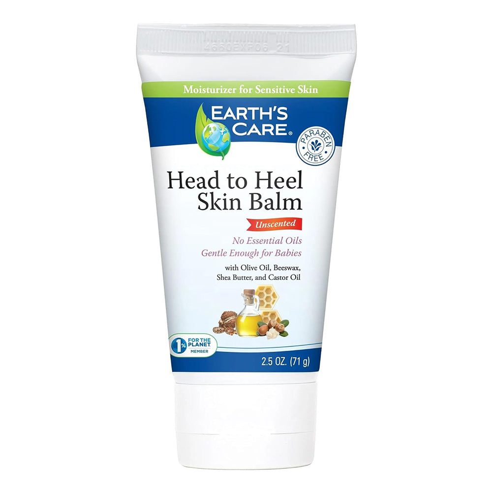 Earths Care Head to Heel Skin Balm Multi Purpose Unscented 2.5Oz (71g)