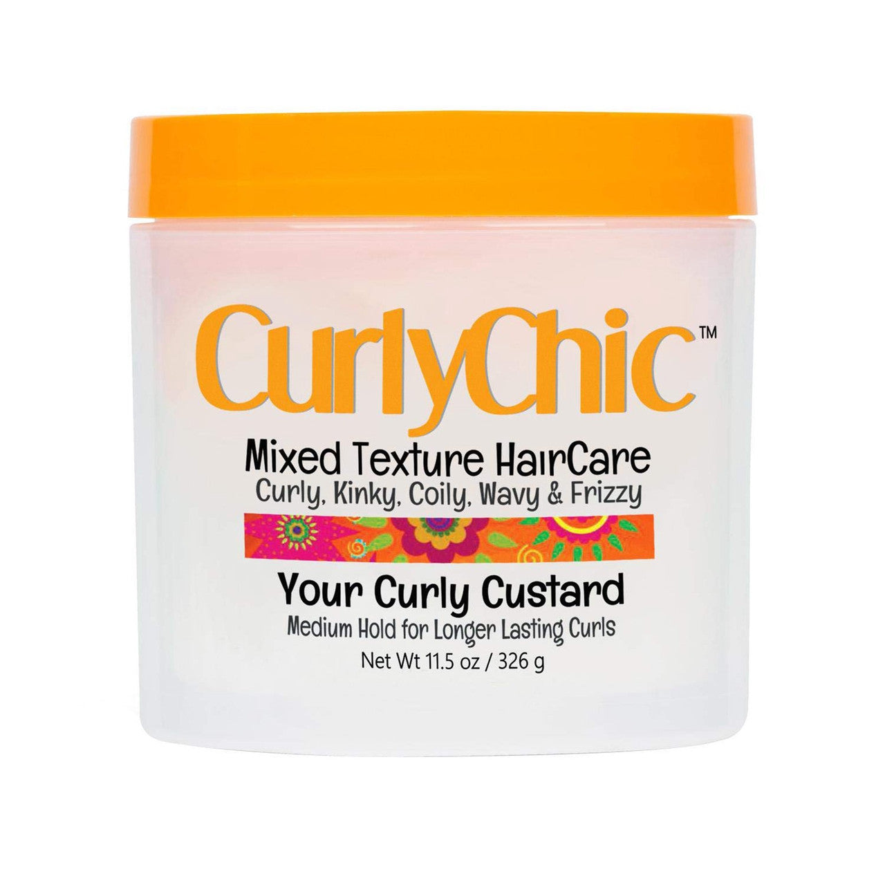 Curly Chic Your Curls Conditioned Custard Medium Hold For Longer Lasting Curls, 11.5 Oz