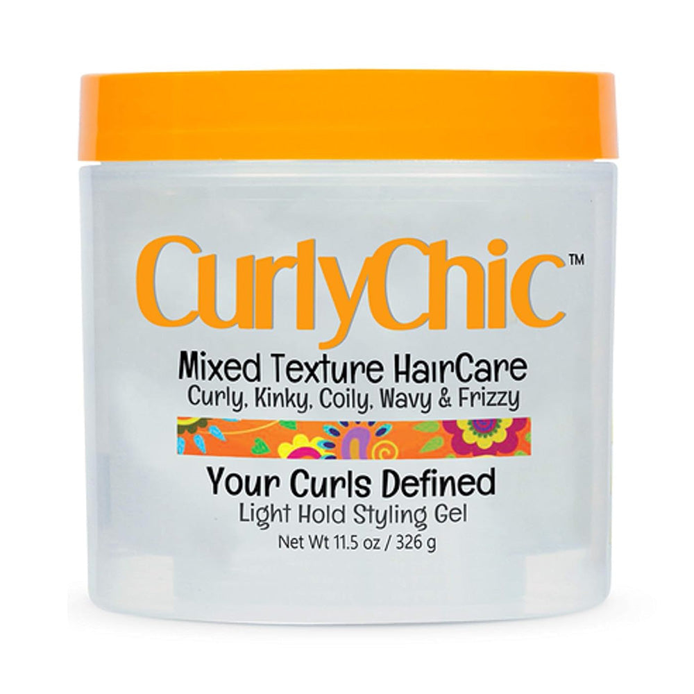 CurlyChic Mixed Texture Hair Care Wavy and Frizy Light Hold Styling Gel 11Oz (326g)