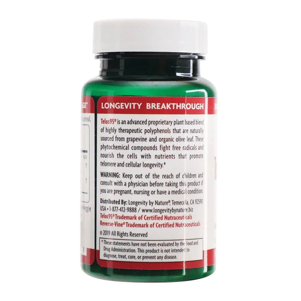 Longevity by Nature Telos95 Telomere Health Support Capsules, 30 Ea