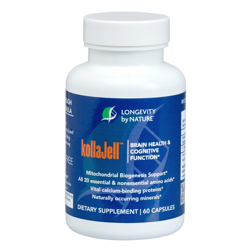 Longevity by Nature KollaJell Brain and Memory Support Capsules, 60 Ea