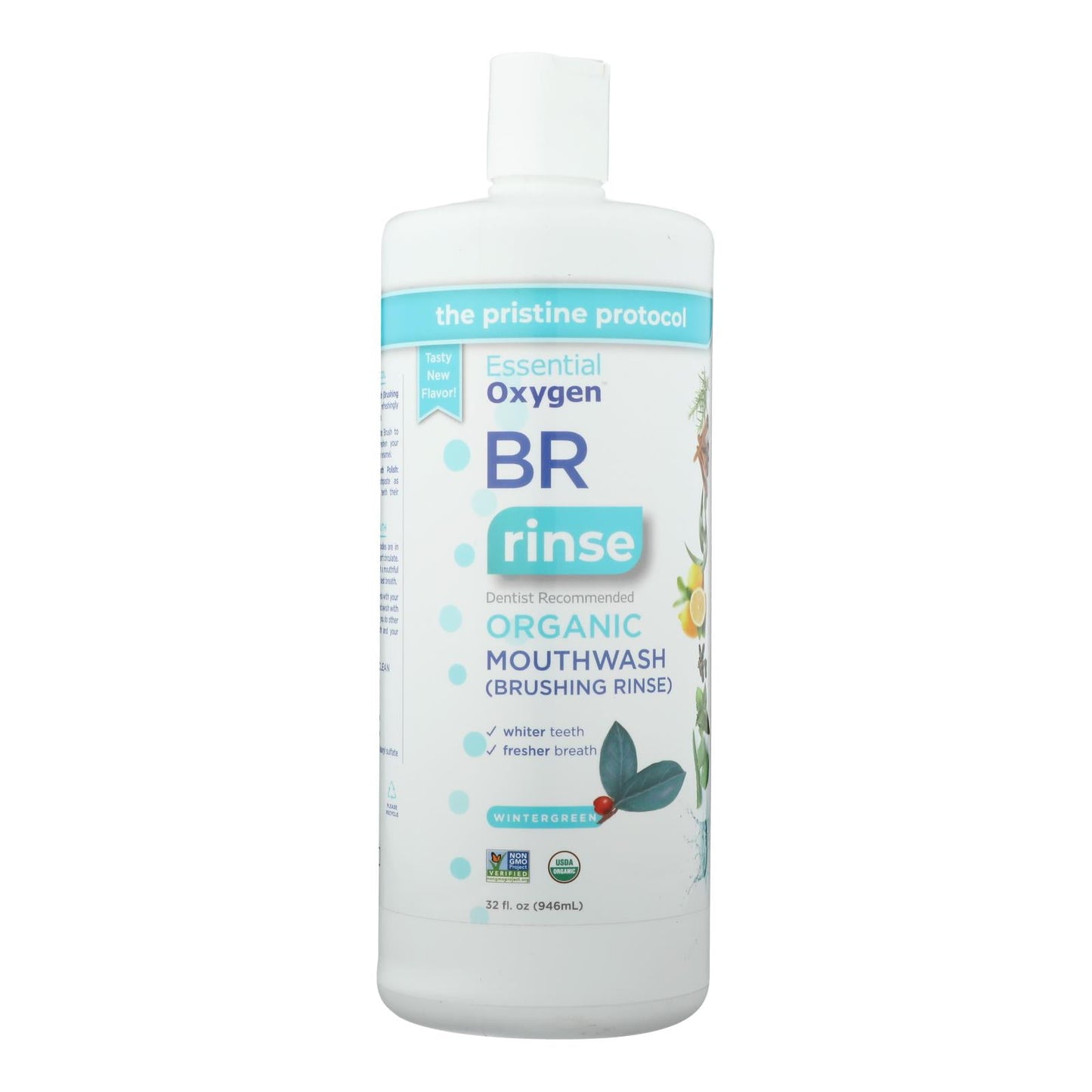 Essential Oxygen BR Rinse Organic Mouthwash Wintergreen 32Oz (946ml)