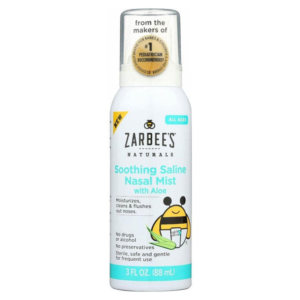 Zarbees Baby Soothing Saline Nasal Mist with Aloe, 3 Oz