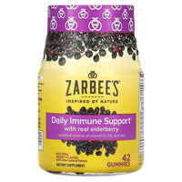 Zarbees Daily Immune Support with Real Elderberry Gummies, Natural Berry Flavor, 42 Ea