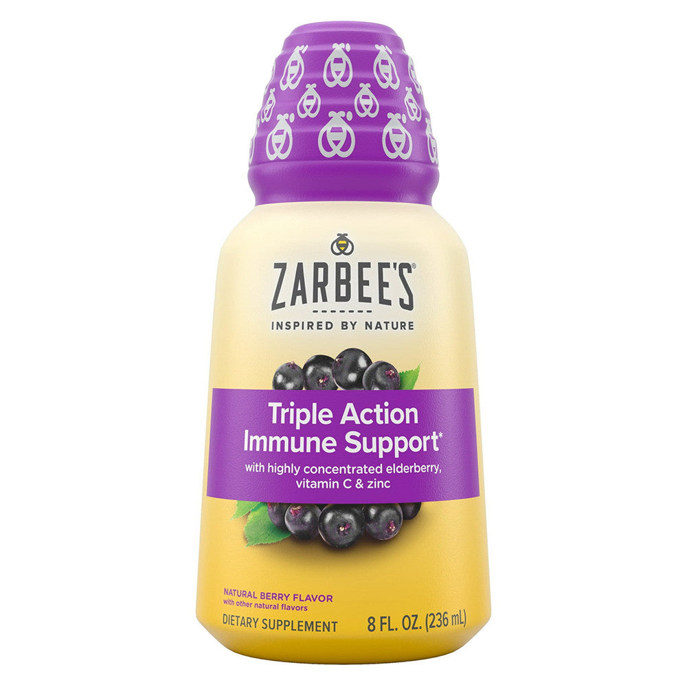Zarbees Daily Immune Support Syrup with Real Elderberry, Black Elderberry Flavor, 8 Oz