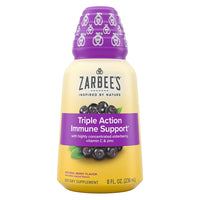 Zarbees Daily Immune Support Syrup with Real Elderberry, Black Elderberry Flavor, 8 Oz