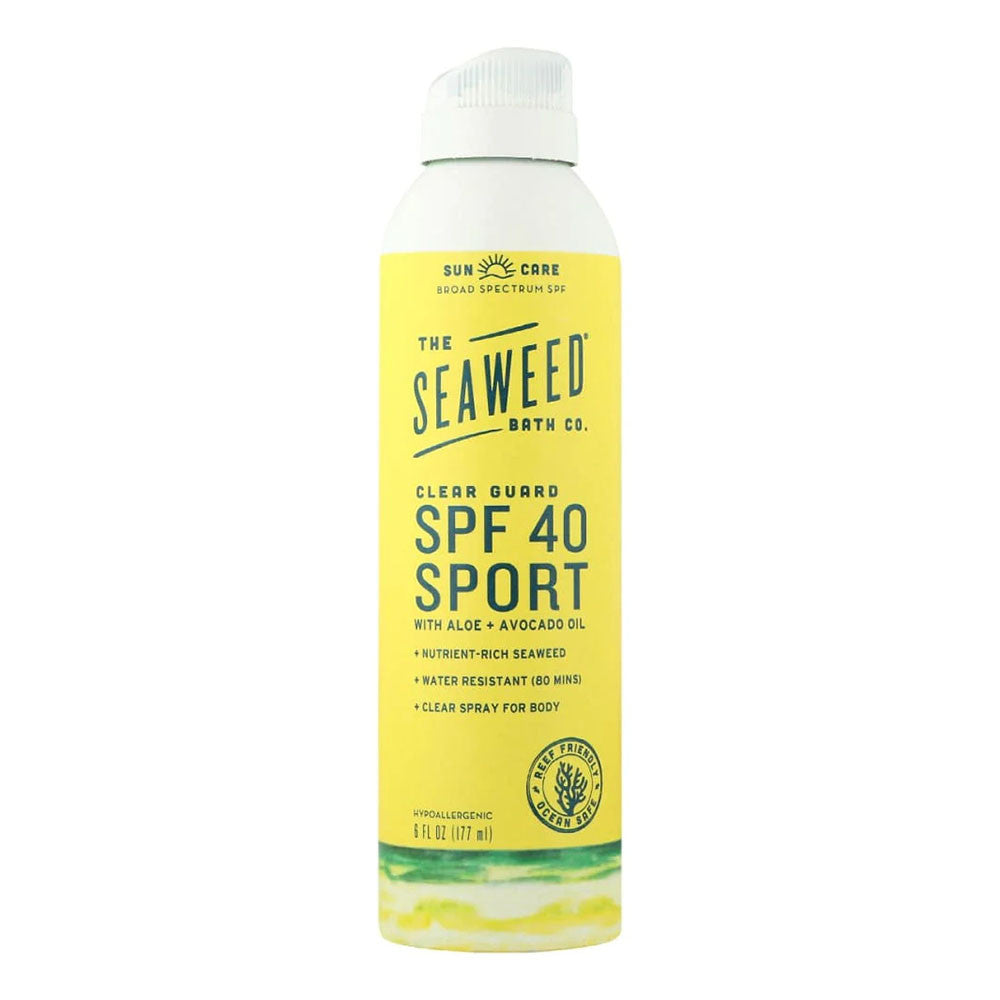 The Seaweed Bath Co Clear Guard SPF 40 Sport Sunscreen Spray, 6 Oz
