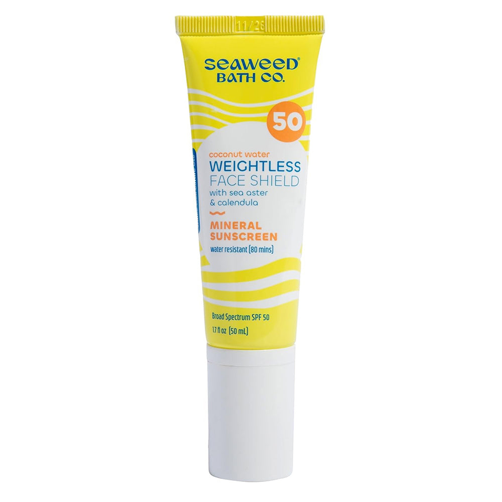 Seaweed Bath Co Coconut Water Weightless Face Shield SPF 50 Broad Spectrum with Sea Aster and Calendula 1.7Oz (50ml)