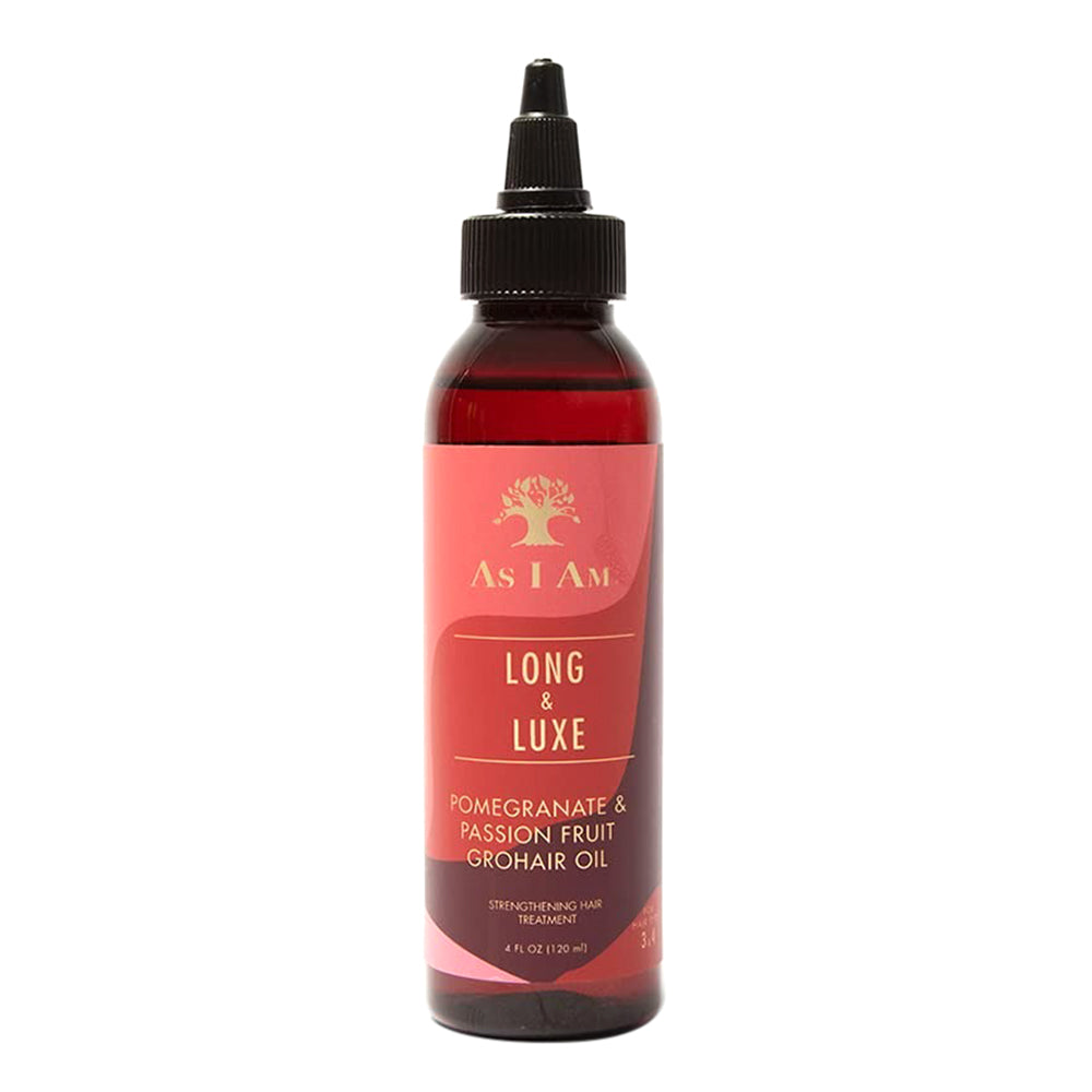 As I Am Strengthens Roots Promotes Growth Nourishes Scalp Long and Luxe Gro Hair Oil 4Oz (120ml)