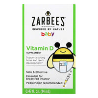 Zarbees Baby Vitamin D Liquid Supplement, 0.47 Oz