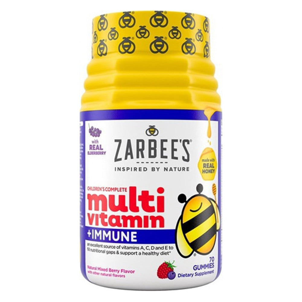 Zarbees Childrens Complete Multivitamin Immune Support Gummies, Natural Mixed Berry Flavor, 70 Ea