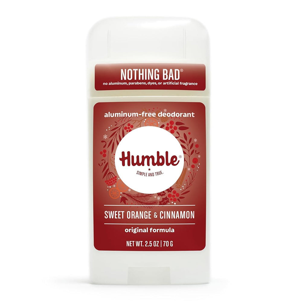 Humble Brands Holiday Aluminum Free Deodorant Stick Original Sweet Orange and Cinnamon 2.5Oz (70g)