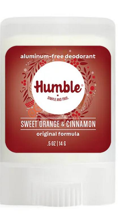 Humble Simple and True Holiday Deodorant Travel Size Sweet Orange and Cinnamon 0.5Oz (14g)