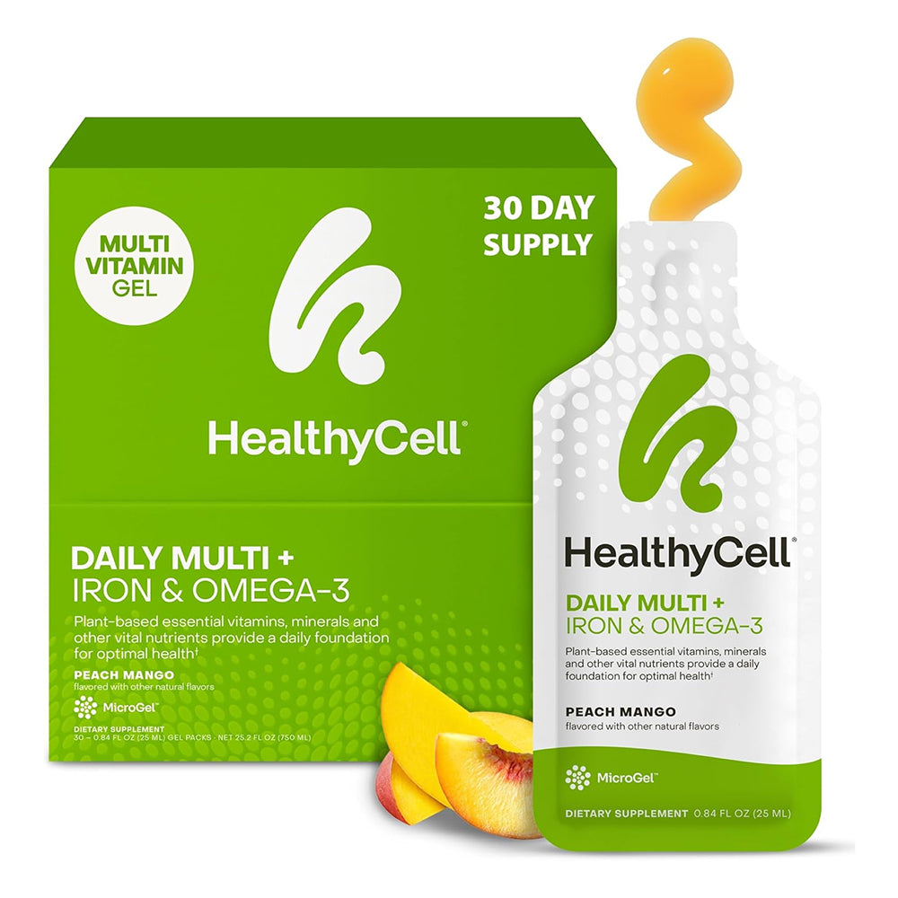 HealthyCell Daily Multi Plus Iron and Omega3 Gel Packs Support Immunit ...