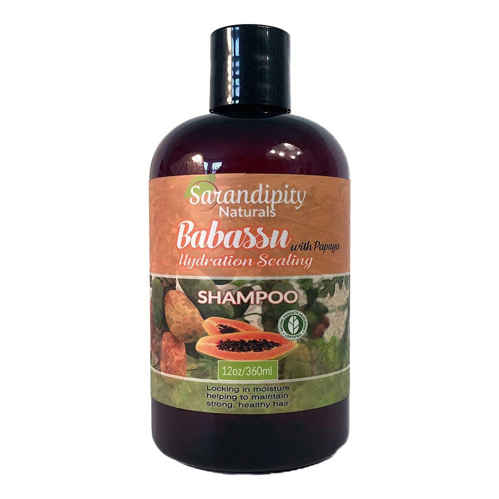 Sarandipity Naturals Babassu Hydrating Sealing Shampoo with Papaya 12Oz (360ml)