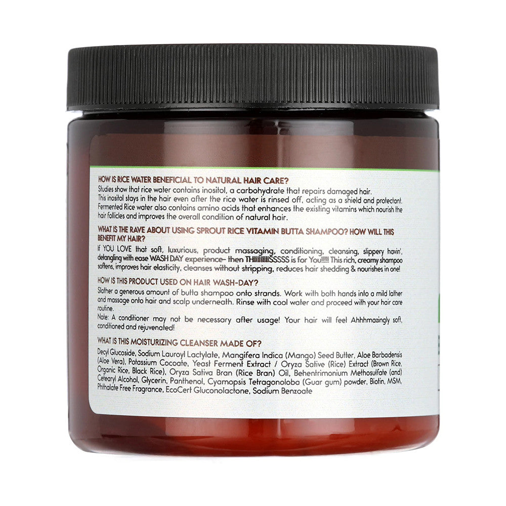 Soultanicals Sprout Rice Vitamin Butta Shampoo, 8 Oz