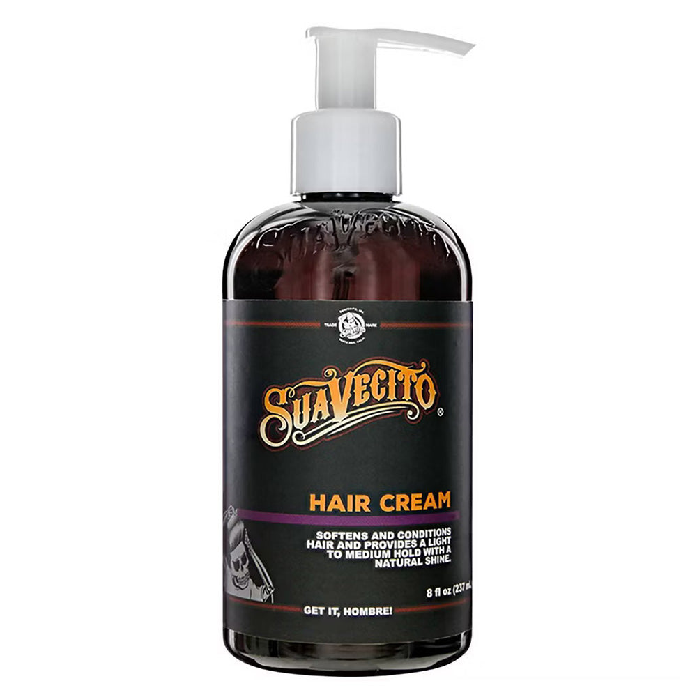 Suavecito Medium Hold Hair Cream for Men Softens and Conditions Hair 8Oz (237ml)