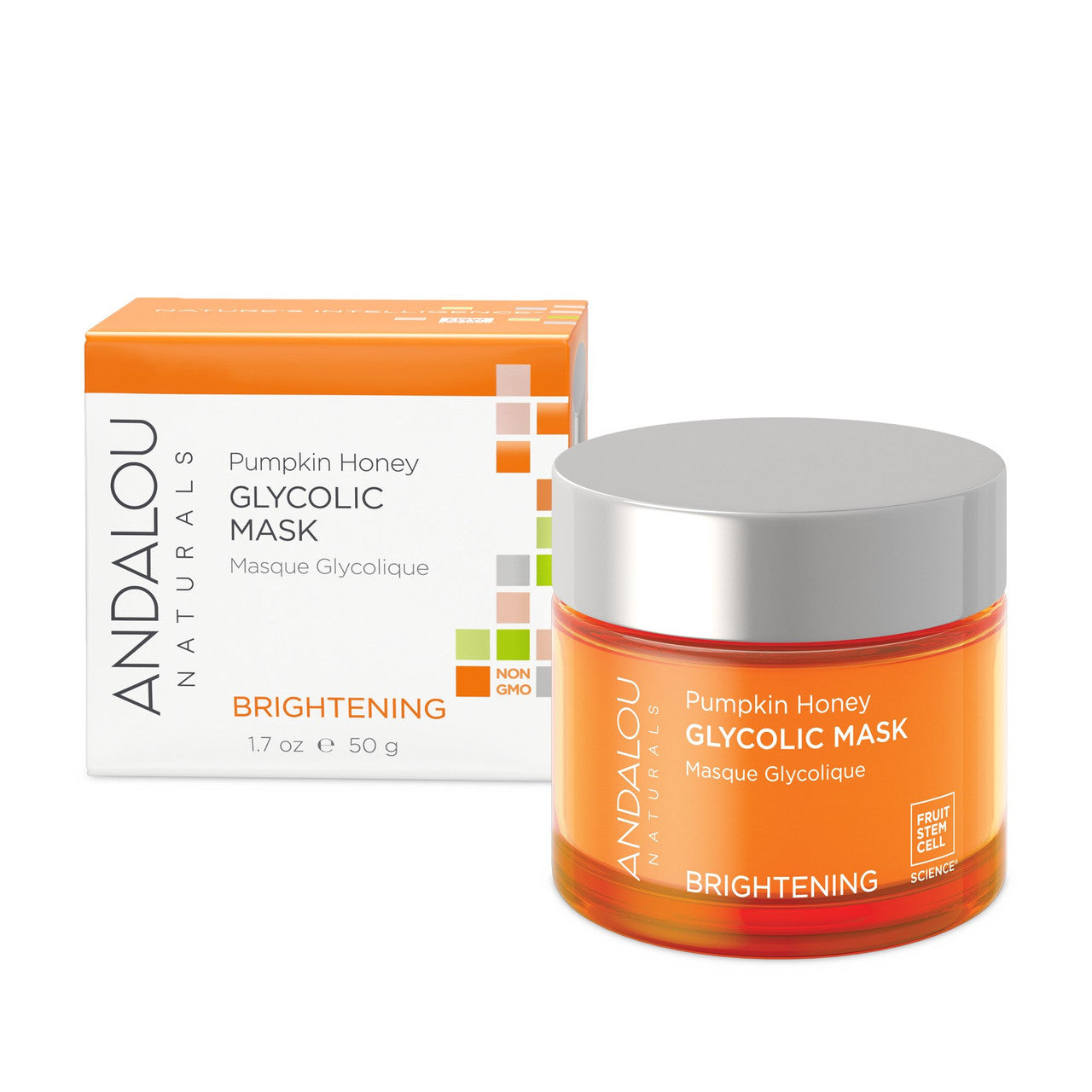 Andalou Naturals Glycolic Brightening Mask With Pumpkin Honey - 1.7