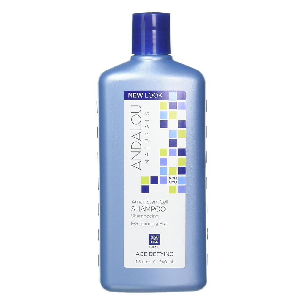 Andalou Naturals Age Defying Argan Stem Cell Shampoo for Thinning and Shine Hair 11.5Oz (340ml)